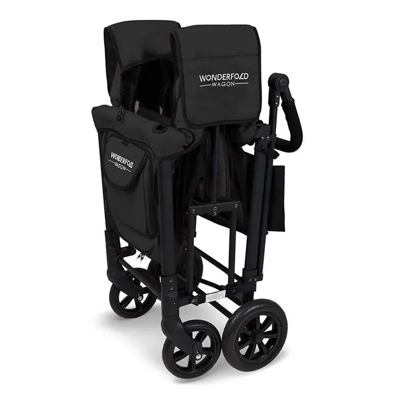 WonderFold - W2 Luxe Double Stroller Wagon, Black - Image 3