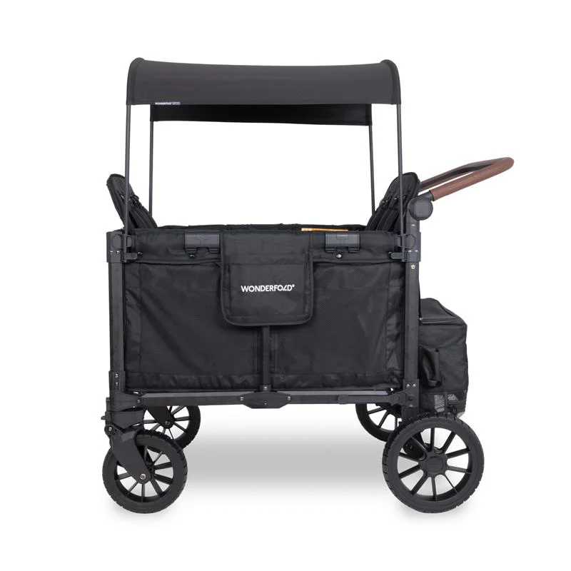 Wonderfold - W4 Luxe Pro Quad Stroller Fits Up To 4 Kids Seated Jet Black - Image 5