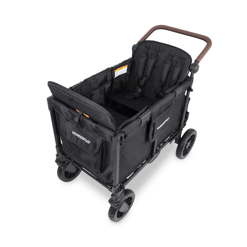 Wonderfold - W4 Luxe Pro Quad Stroller Fits Up To 4 Kids Seated Jet Black - Image 8