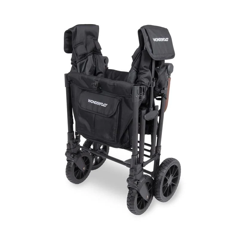 Wonderfold - W4 Luxe Pro Quad Stroller Fits Up To 4 Kids Seated Jet Black - Image 9