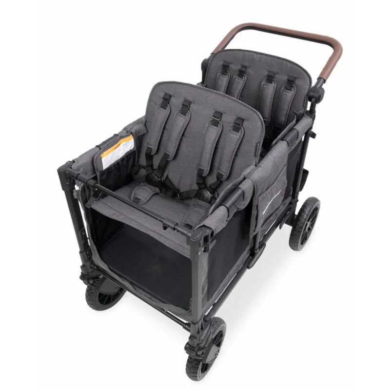Wonderfold - W4 Luxe Pro Quad Stroller For 4 Kids, Charcoal Gray - Image 5