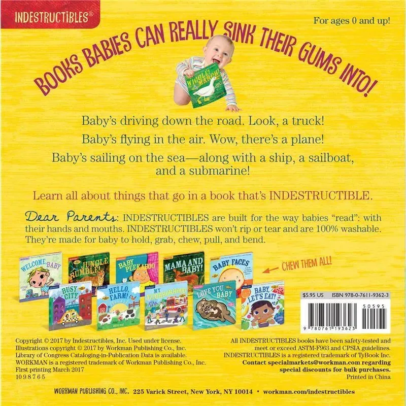 Workman Publishing Indestructibles Things That Go Book - Image 5