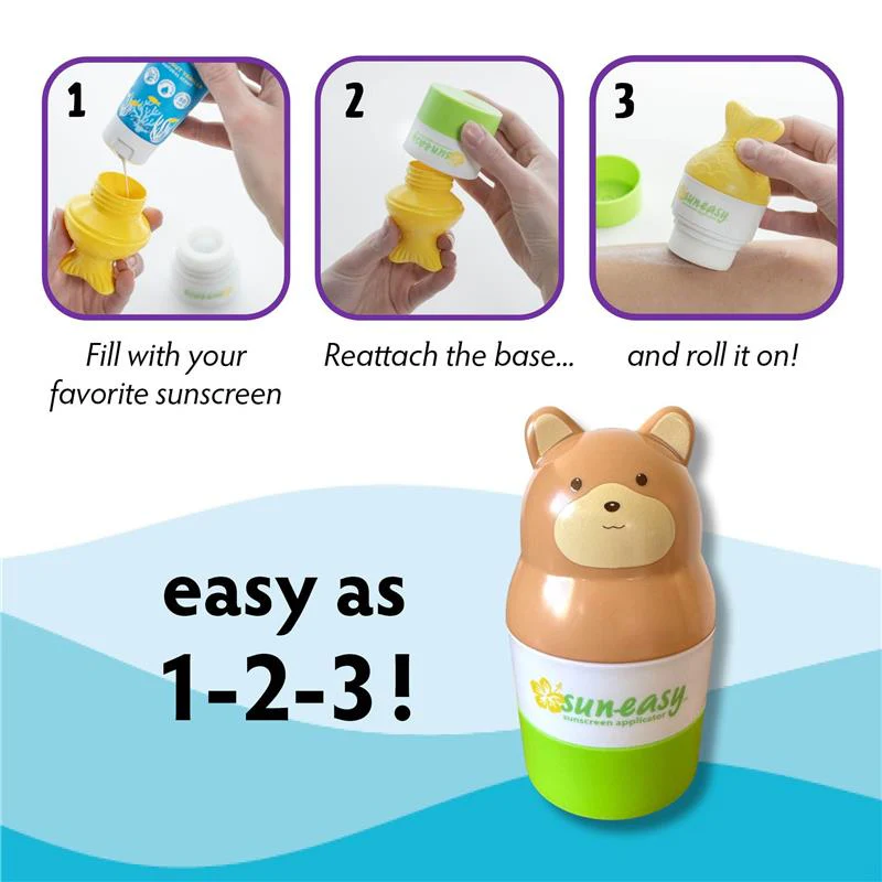 Yaya Organics - Sun-Easy Sunscreen Applicator Teddy Bear Pink - Image 4