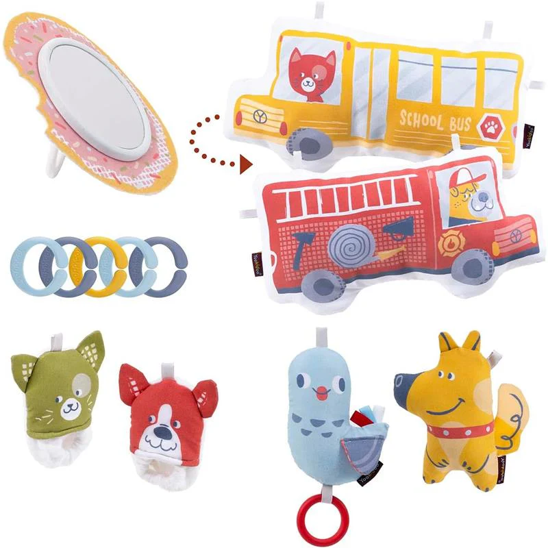 Yookidoo Baby Gym Urban Lay to Sit-Up Playmat, 3-in-1 Newborns Activity Center with Tummy Time Toys - Image 3
