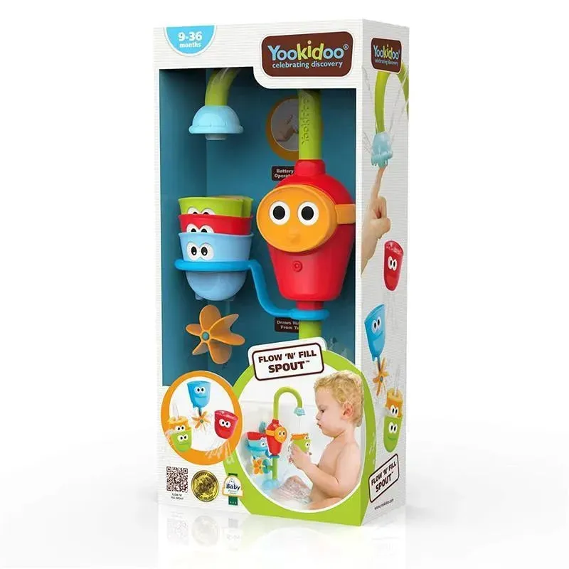Yookidoo Flow 'N' Fill Spout Stackable Cups and Waterfall Spout - Image 3