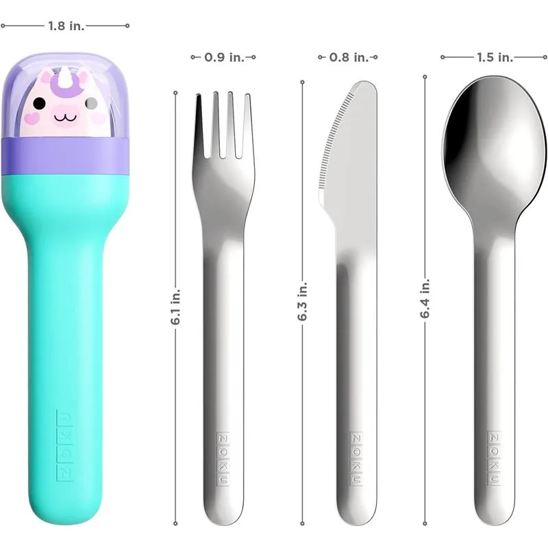 ZOKU - Kids Pocket Utensil Set, Unicorn - Image 5