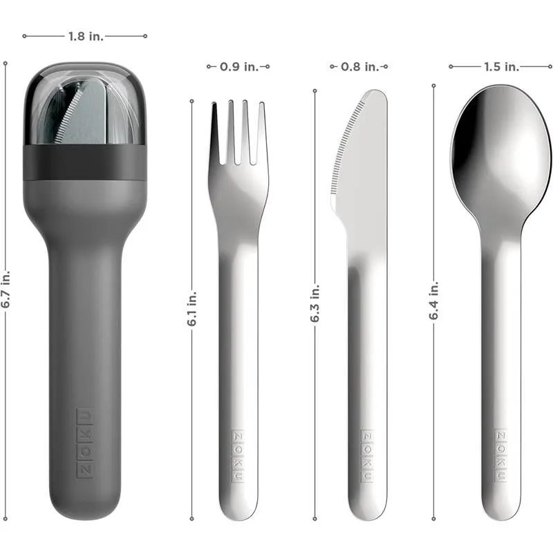ZOKU - Pocket Utensil Set, Charcoal - Image 5