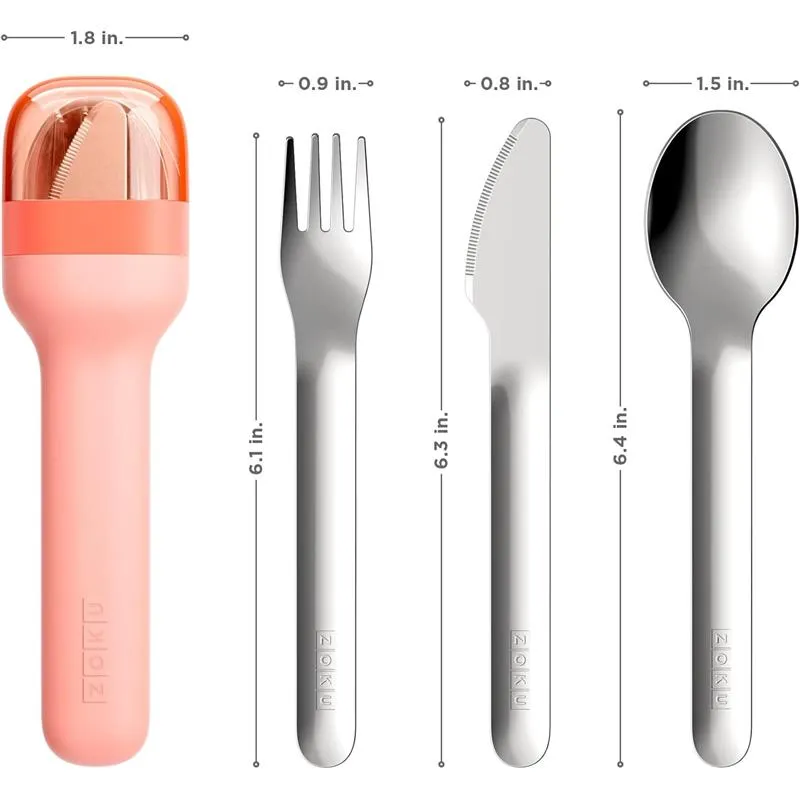 ZOKU - Pocket Utensil Set, Peach - Image 5