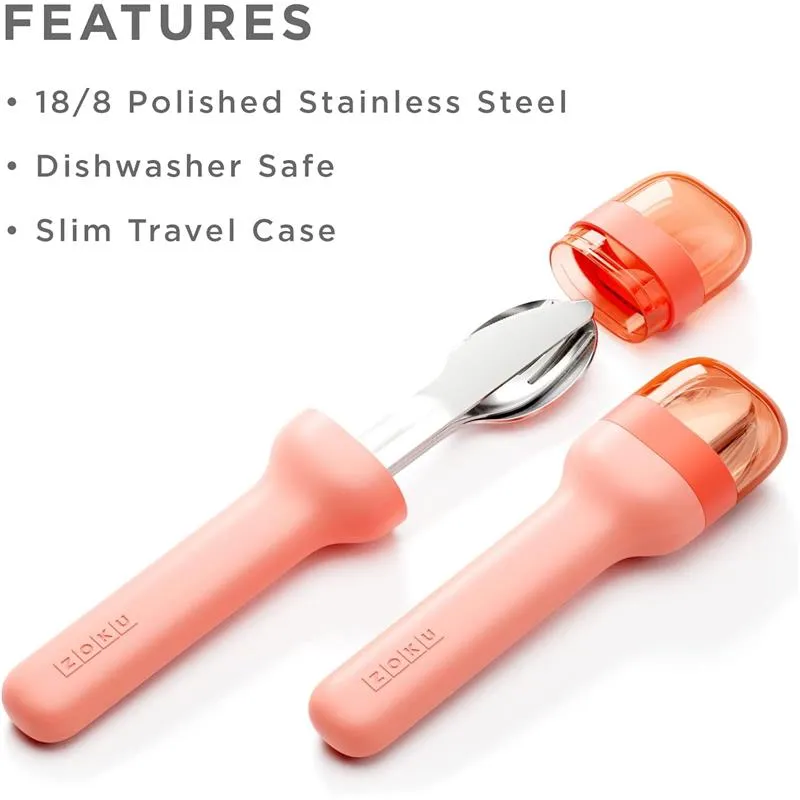 ZOKU - Pocket Utensil Set, Peach - Image 6