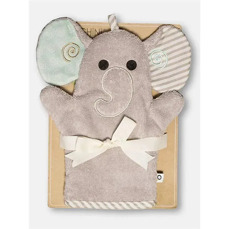 ZOOCCHINI Baby Bath Mitt - Elle The Elephant, Ultra-Soft Washcloth Glove - Image 3