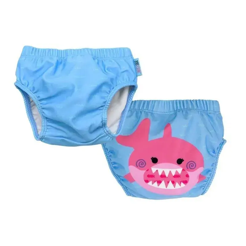 Zoocchini - Baby Knit Swim Diaper 2Pk Set, Sophie The Shark - Image 3