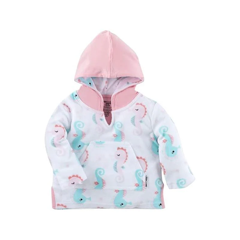 Zoocchini - Baby Terry Swim Coverup Seahorse Upf50+ , 0/12M