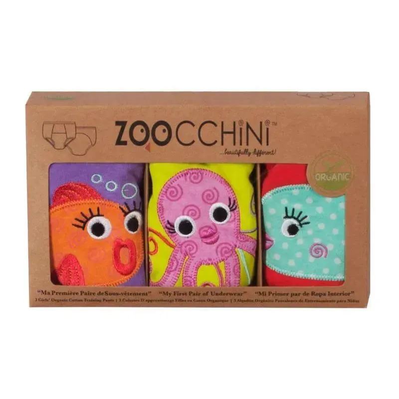 Zoocchini Girls 3 Piece Organic Training Pants Set , Ocean Friends - Image 8