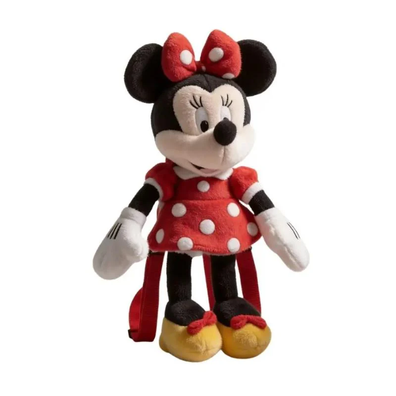 Zoofy Disney Minnie 16 Red Super Soft Real Plush Backpack